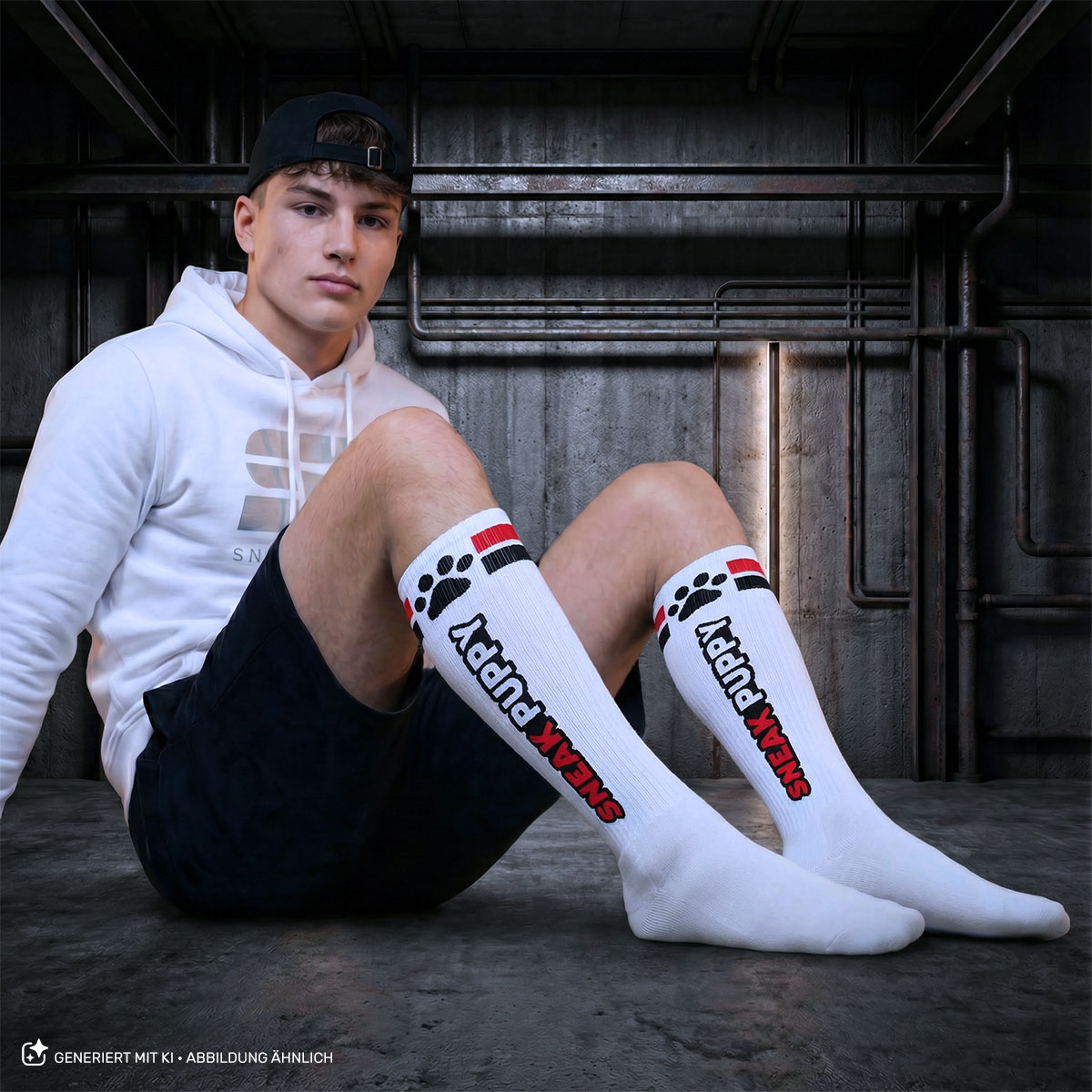 PUPPY TUBE WHITE RED